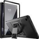 MoKo Case Fit Galaxy Tab A9 Plus 11-Inch 2023 (SM-X210/X216/X218), Shockproof Full Body Rugged Stand Back Cover Built-in Screen Protector Fit Galaxy Tab A9+ 11" 2023, Black