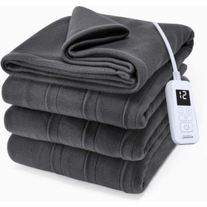 Sunbeam Royal Luxe Night Fog Heated Blanket 12-Heat Settings Auto Off Machine Washable Twin