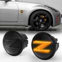 LED Side Marker Lights for Nissan 350z Z33 2003-2009, Nissan 370z Z34 2009-2020,With Sequential Amber Turn Signals One pair