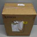 1.8 Gallons Small White Bathroom Trash Can with Lid, Slim Bathroom Garbage Bin, Removable Liner Bucket, Dog Proof Trash Can with Pop-Up Lid for Bedroom,Toilet