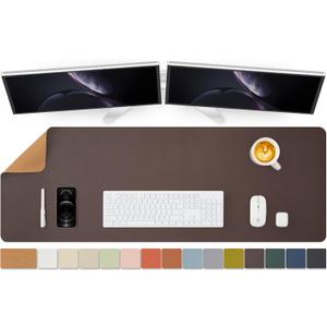 Large Cork Desk Mat - 47.2"x 17" Desk Pad for Office and Home - Ideal for Large Mouse Pad and Desk Mats on Top of Desks(Coffee)