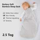 Rayon Made from Bamboo Sleep Sack 6-12 Months 2.5 Tog Ultra Soft Baby Wearable Blanket Toddler Sleeping Sack for Babies Unisex Girl Boy 2-Way Zipper Baby Sleeping Bag Breathable Lightweight M