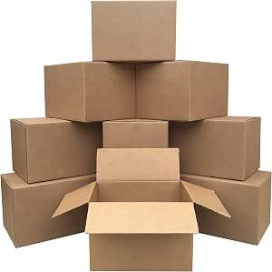 Amazon Basics Cardboard Moving Boxes for Packing and Shipping, Medium Size, 18" x 14" x 12", Brown, 10-Pack
