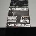 25-Pack Peel and Stick Floor Tiles Vinyl Matte Pattern Flooring, 12” x 12” Self Adhesive Vinyl Flooring DIY for Kitchen, Bathroom, Laundry, Pure Black