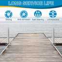 Stationary Dock Inside Corner Leg Pipe Holder, Heavy-Duty Floating Dock Metal Edge Hardware Pipe Leg Holder for 2 Inch Mounting Holes, with Adjustable Mounting Screws and Black Anti-Rust Coating