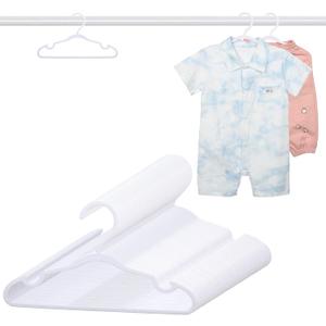 60 Pack White Baby Hangers 11.42 Inch - Kids Non-Slip Clothes Hangers for Infant & Child, Durable Plastic Children's Hangers for Closet, Pants, Coats, Skirts