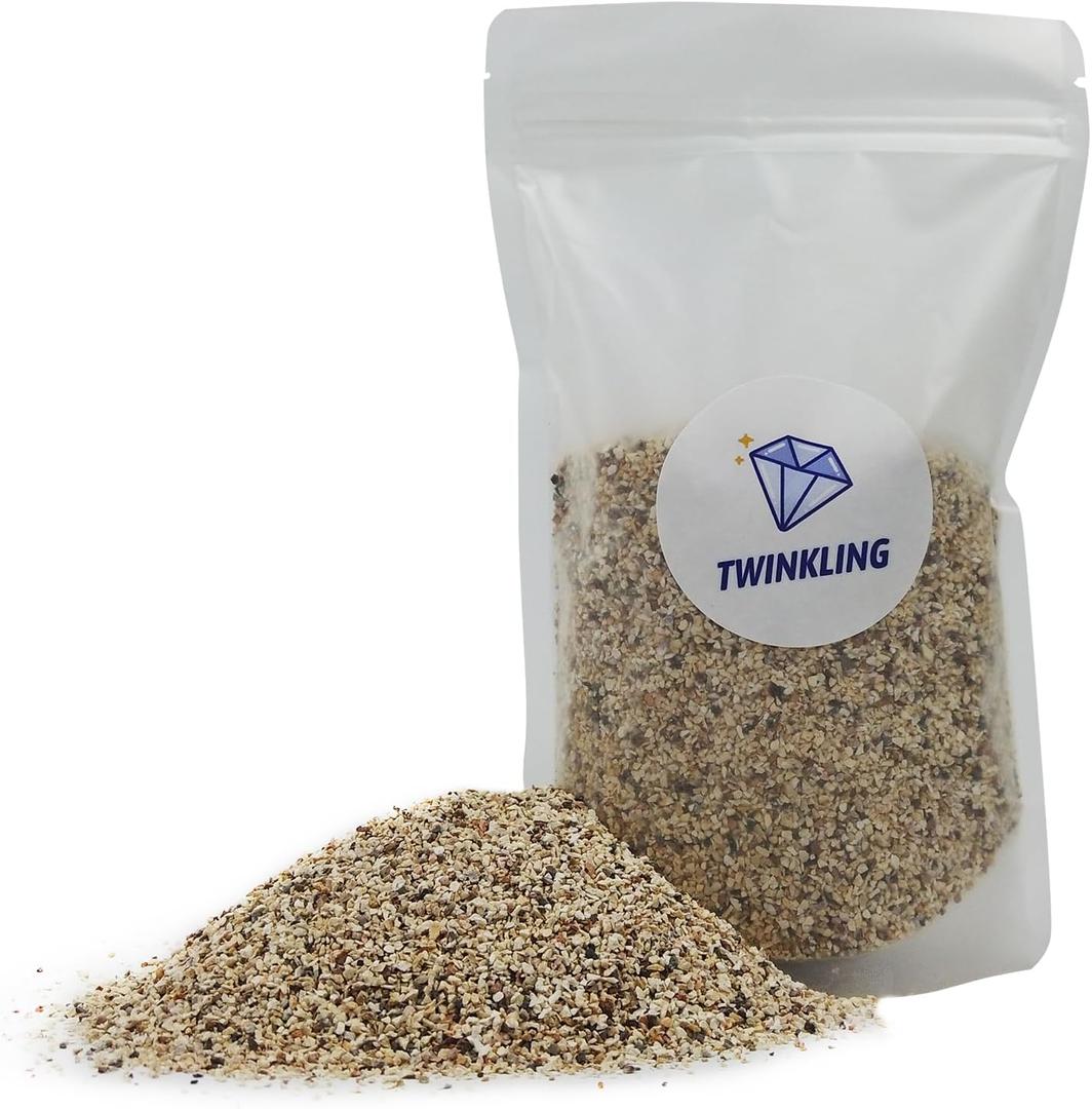 TWINKLING Silica Sand, Aquarium Sand, Horticultural Sand, Vermiculite, Coarse Sand for Plants, Fire Pit, Aquarium, Fish Tank, Resin Art, DIY Craft, Vase Filler, Home Decor, 410g/14.5oz (16-30 Mesh)
