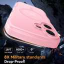 for iPhone 16 Case with MagSafe, Upgraded [Full Camera Protection] [Fit for MagSafe] [Mil-Grade Drop] Cute Wave Translucent Non-Slip Phone Case for iPhone 16 6.1",Pink