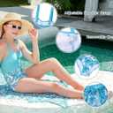 UNIFACO Girls Swimsuit Size 8-10 One Piece Neon Bathing Suit with Mesh Cover Up Adjustable Straps Swimwear