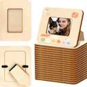 VOKOY 20 Pack Small Wooden Picture Frames for Crafts, 2" x 3" Photos DIY Wood Picture Frame Mini Unfinished Standing Photo Frames Crafts Wood Decorate for Mother's Day Wedding Party Gifts