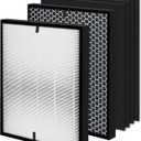 HOHONI 3000 Replacement Filter, Compatible with 3000,3000M,3000Pro Air Purifier, Air Filter with 1 H13 True HEPA Filter, 1 Activated Carbon Filter and 4 Extra Carbon Pre-Filters (1+1+4)