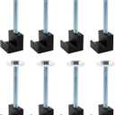 Mounting Clamps for Pickup Truck Tool Box Mount Tie Downs J Hook Crossover Tool Box Pickup Mounting Kit Aluminum Alloy J Hooks Pickup 8-Pack