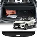 SCITOO Cargo Cover 2018-2024 Fit for Nissan Kicks Accessories Upgraded Retractable Rear Trunk Luggage Cover with Carbon Fiber Texture, Protect Privac, Organizer Security Shielding