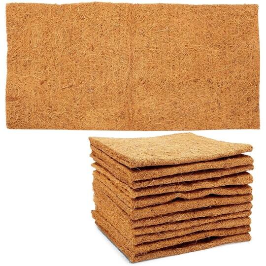 Farmlyn Creek Coco Fiber Substrate Mats for Small Pets, Natural Coir (10 x 20 in, 12 Pack), Pack 4