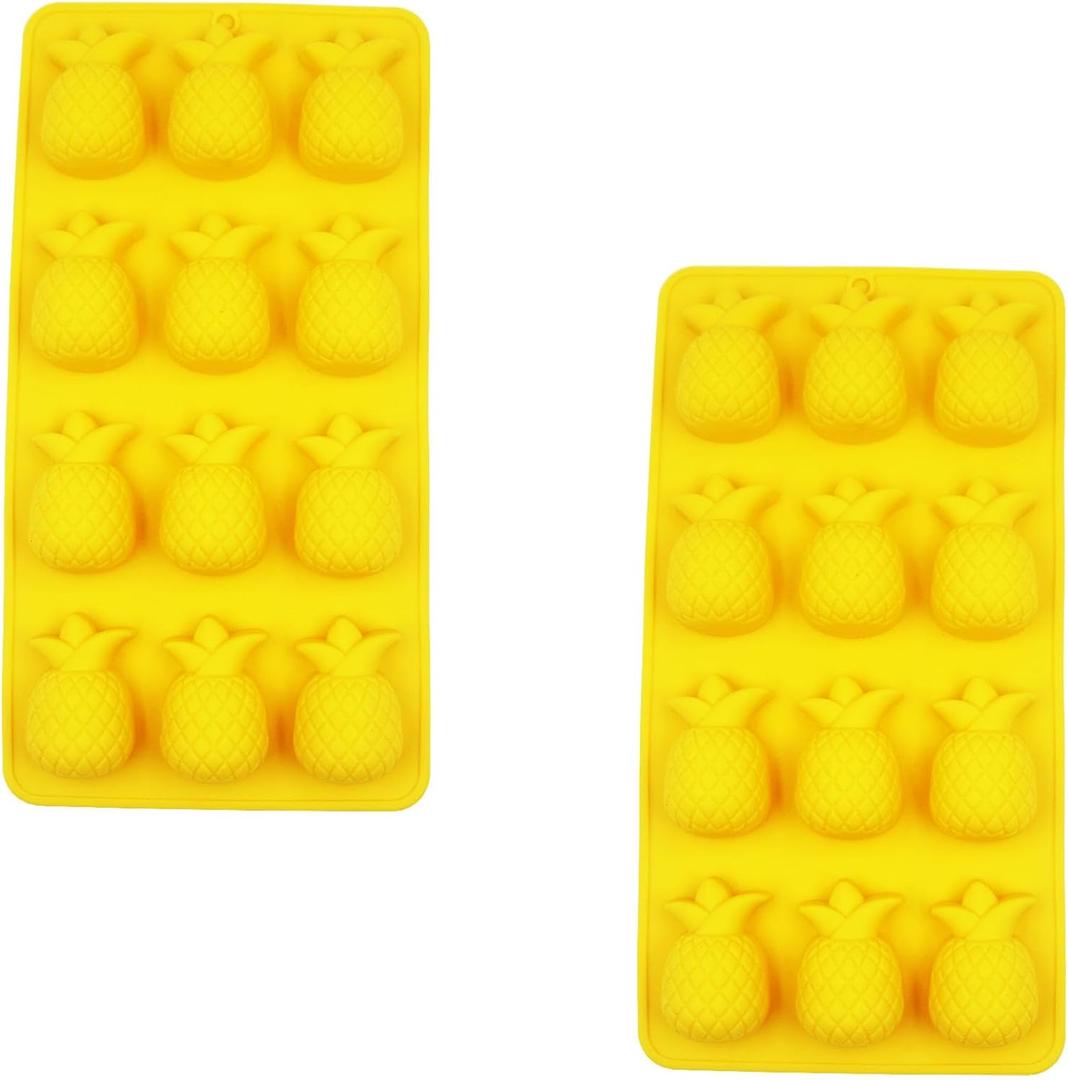 2 Pack Chocolate Molds,12-Cavities Silicone Pineapple Mold for Chocolate, Candy, Cake Decoration, Jelly