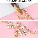 Winsyison 2pcs Bow Bag Extender Chain, Pearl Purse Strap Extender, Metal Bowknot Chain Extender Charm Purse Making Supplies for Wallet Messenger Shoulder Bags- Gold