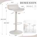 YOUNIKE Bar Stools Set of 2 Counter Height Chairs Modern Barstools Cream, 16.5X13.8X35.8"Cream