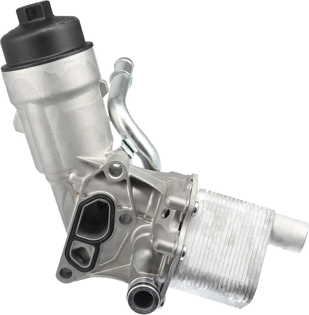 X AUTOHAUX Aluminum Engine Oil Cooler Filter Housing Assembly Adapter for Chevrolet Cruze Sonic Trax 1.4L 2011-2020 for Buick Encore 1.4L 2013-2020 88179-91400 55566784 650039