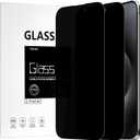 TECHO Privacy Screen Protector for iPhone 15 Pro Max Tempered Glass Film, Full Coverage Edge to Edge, Anti Spy Private, 9H Hardness, 2 Pack, 6.7 Inch