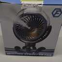 Misting Stroller Fan, 6000mAh Battery Operated Portable Fan with Light & 360 Pivoting, Personal Fans with Flexible Tripod for Baby, Office, Travel,Treadmill,Outdoors (Black)