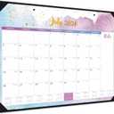 Desk Calendar 2026-2027 - 2026-2027 Desk Calendar Large, Jul 2026 - Dec 2027, 22" x 17" Large Calendar 18 Months with Corner Protectors, Desk Pad, To-Do List, Desk/Wall Calendar - Multicolor Waterink