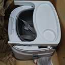 Ingenuity Baby Base 2-in-1 Booster Feeding and Floor Seat with Self-Storing Tray - Slate