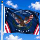 250th Anniversary American Flag 3x5 Ft - 1776-2026 Patriotic Eagle Banner, Single Sided Outdoor Flag for 4th of July Memorial Day Decor