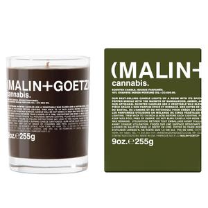 MALIN+GOETZ 9oz Scented Candle | Hand-Poured Soy Wax with Unique Fragrance Blends | Clean-Burning, Vegan & Cruelty-Free | Bergamot, Sage, Otto, Tomato, Strawberry, Cannabis