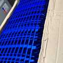 Huwena 100 Pcs Modular Interlocking Cushion Floor Tiles 10 x 10 Inch Non Slip Pool Floor Mat Blue Interlocking Rubber Draining Flooring Tiles with Hole for Drain Deck Patio Balcony Shower Kitchen