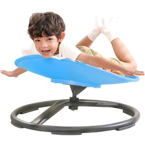 BABAMU Spinning Chair for Autistic Kids, Sensory Swivel Chair, Autism Sensory Products, Autism Toys, Sensory Toy for ADHD Children, Training Body Coordination (Blue)