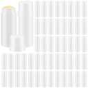 Teenyyou 50 Pcs 60ml/2oz Empty Deodorant Containers Twist Up Plastic Filling Bottle Refillable Deodorant Holder Tube for Homemade DIY Lipstick Sunscreen Balm Lotion Bar (White)