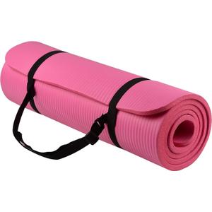 Fitvids 1/2-Inch Extra Thick High Density Anti-Tear Exercise Yoga Mat with Carrying Strap, Multiple Colors (Pink) Fitvids 1/2-Inch Extra Thick High Density Anti-Tear Exercise Yoga Mat with Carrying Strap, Multiple Colors (Pink)