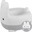 Bunny Toddler Potty Training Toilet Seat - Comfortable Toddler Toilet Seat - Easy to Clean Removable Bowl - Non-Slip Kids Potty Chair - Toddler Potty Seat for Boys & Girls (Gray)