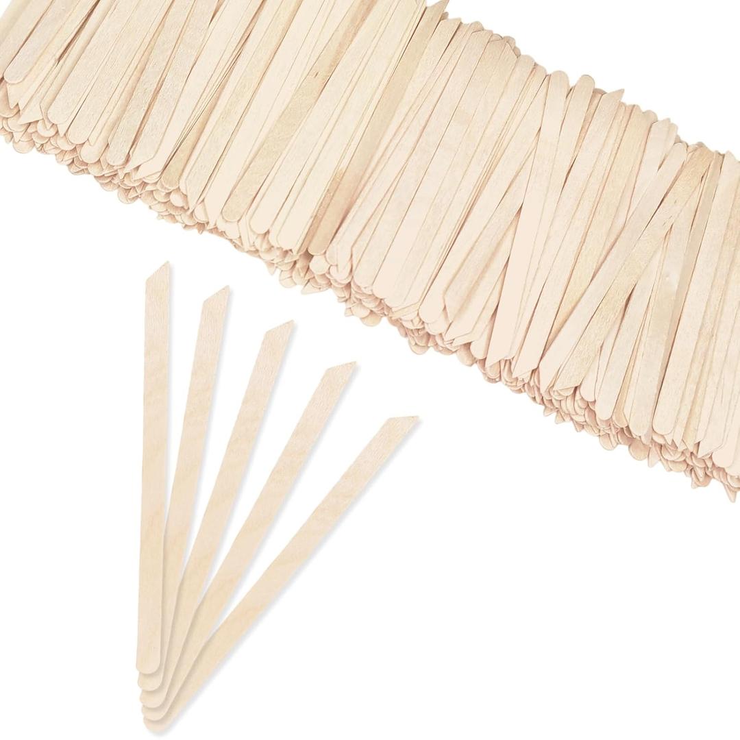 1000Pcs Wooden Wax Sticks, Eyebrow Wax Sticks for Hair Remove, Waxing Spatulas Applicator Sticks for Body Lip Hair Removal, Small Popsicle Sticks