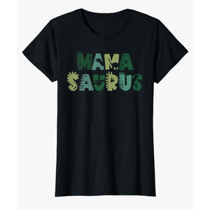 Mama Saurus Mom Dinosaur Three Rex Birthday Boy Girl Family T-Shirt, L
