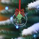 Stylor Baby's First Christmas Ornament 2025 - DIY Crystal Glass Handprint Keepsake, for Newborn Boy or Girl, My 1st Xmas Tree Hanging Decoration (Handprint Tree)