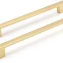 30 Pack 7-1/2 Inch Gold Cabinet Pulls Brushed Brass Cabinet Handles - Gold Kitchen Cabinet Pulls Brass Drawer Handles