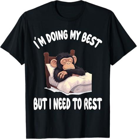 Monkey Ape Animal Pajamas Nightgown Sleeping Napping TShirt, Size XL