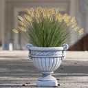 Ttranewsoo Artificial Grass, Fake Grass, Artificial Shrubs, Wheatgrass Cattails Fake Grass Decorations, Artificial Plants, Ornamental Grass, Outdoor Fake Grass, Green Leafy Decorations (12PCS)
