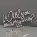 JEDAEMEN Will You Marry Me Neon Signs for Wall Decor Warm White LED Light Sign for Room Decor Light Up Sign for Birthday Party Wedding Decoration USB Powered