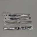 Set of 4 Stainless Steel Steak Knives, Corrosion Resistant, Serrated Sharp Blade, Stainless Steel Handle, Kitchen Table Knife (Silver)
