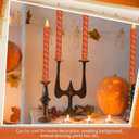 CHENGU 12 Pcs LED Taper Candles Flameless Battery Dripless Dinner Candles for Thanksgiving Day, Weddings, Church, Hanukkah, Christmas, Autumn, New Year Celebration(Spiral Orange,Spiral)