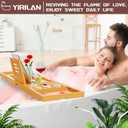 Original Wood Color Foldable Bamboo Bathtub Caddy, Bathtub Tray, Can Place Wine Glasses, Books, Mobile Phones Multifunctional Bath Tub, Suitable for Gifts in Various Festivals