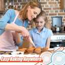 4 x Silicone Bread Sling for Dutch Oven, Non-Stick & Easy to Clean Bread Baking Mat, 2 Pcs Reusable Bread Sling with Long Handle, Easy to Transfer Sourdough Bread, Round