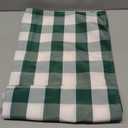 Softalker Spring Checkered Tablecloth Square - Outdoor Waterproof Buffalo Plaid Table Cloth, Stain Resistant Gingham Table Cover for Picnic, Camping, Easter - Hunter Green and White, 54 x 54 Inch