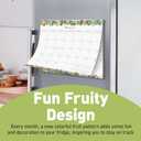 3 x S&O Fruity Magnetic Fridge Calendar from January 2026-June 2027 - Tear-Off Refrigerator Calendar to Track Events & Appointments - 18 Month Magnetic Planner for Fridge for Easy Planning - 8"x10" in.