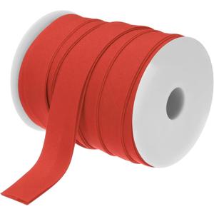 MECCANIXITY 1 Inch Double Fold Bias Tape Polyester Continuous Bulk Bias Tape for Sewing,Seaming Quilting Hemming Binding Crafts (Red 25 Yards) (1 Inch x 25 Yard)