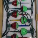 Oviejo Bubble Lights for Christmas Tree,8FT Christmas String Lights with 8 Bubble Lights(1 Spare),C7/E12 Base LED Bubble String Lights for Holiday/Yard/Garden/Patio Decor