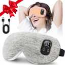 Heated Eye Mask, Cordless Rechargeable Eye Compress, Eye Relief, Improved Sleep, Washable Eye Mask, 4 Heat Levels, 4-Level Timing - Gray