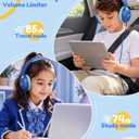 Acer OHW355 Kids Headphones with Cord for School,Over Ear Wired Headphones | 74/85dB Volume Limit, Foldable 3.5mm Jack, Stereo Sound, for Tablet/Computer/Travel/Chromebook-Blue Cyan
